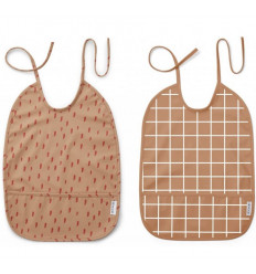 LAI BIB PRINT 2P GRAPHIC STROKE/ROSE 21