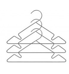 METAL HANGERS 3 PCS DARK GREY 62