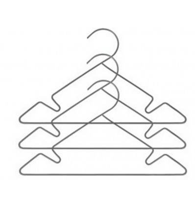 METAL HANGERS 3 PCS DARK GREY 62