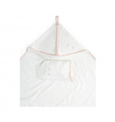 HOODED TOWEL PINK BEE 22