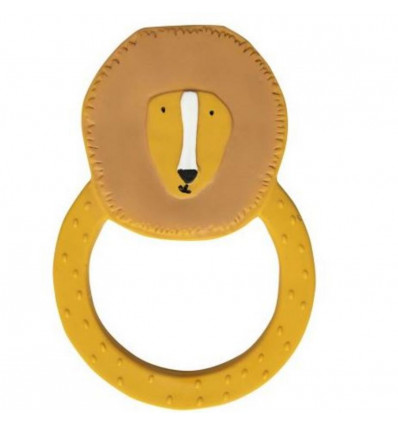 NATURAL RUBBER ROUND TEETHER MR.LION 024