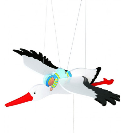 CIGOGNE AVEC BEBE 54CM 201