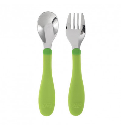 MES PREMIERS COUVERTS BOUTS INOX X2 VERT
