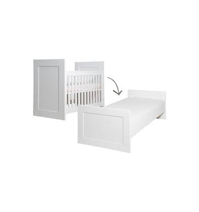 OMVORMBAAR BED 60X120/90X200 CLASSIC WIT
