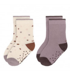 ANTI-SLIP SOCK 2P TINY FARM LILA19-22 25