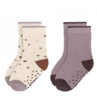 ANTI-SLIP SOCK 2P TINY FARM LILA19-22 25