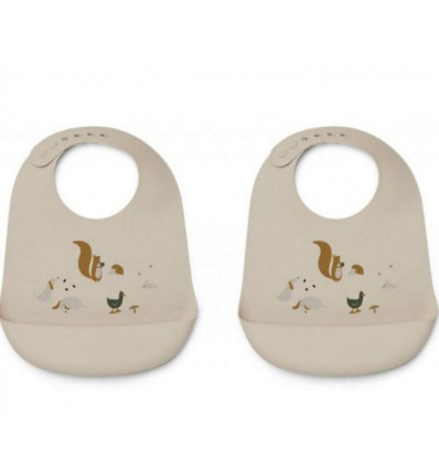 TILDA SILIC BIB 2P FRIENDSHIP MULTI 21