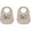 TILDA SIL BIB 2P DINO DARK SANDY MIX 21