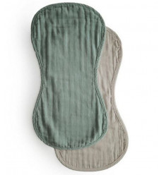 BURP CLOTH ROMAN GREEN/FOG 24