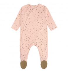 PYJAMA W FEET GOT DOTS POW PINK 3-6M 24