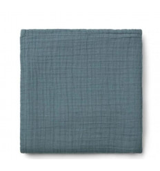 BEN MUSLIN SWADDLE SOLID WHALE BLUE 21