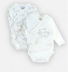 SET 2 BODYS CROISES ML BLANC 1M 21