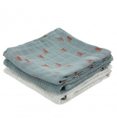 MUSLIN CLOTHS 3P55X55 PLAYFUL PUP 231
