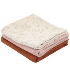 MUSLIN CLOTHS 3P 55X55 BRIGHT BLOOM 231
