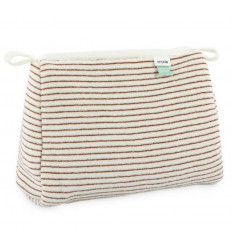 TOILETRY BAG STRIPES RUST 232