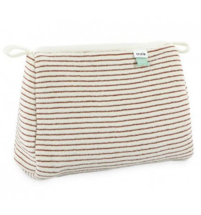 TOILETRY BAG STRIPES RUST 232