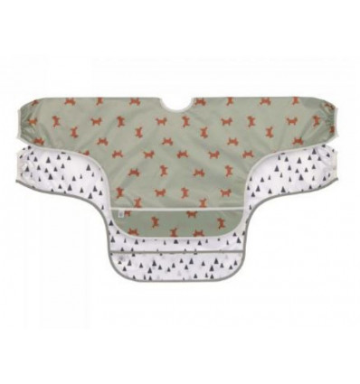 L SLV BIB 2P LITTLE FOREST FOX 6-24M 251