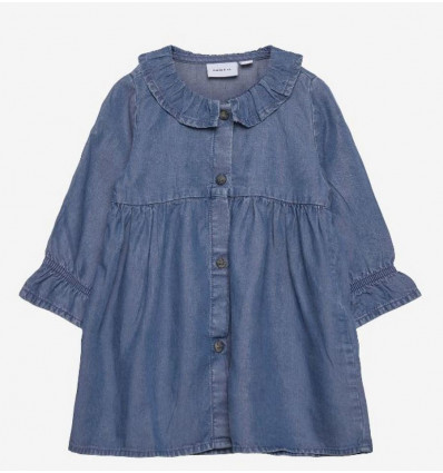 NBFTELLY LS DRESS MEDIUM BLUE DENIM 62