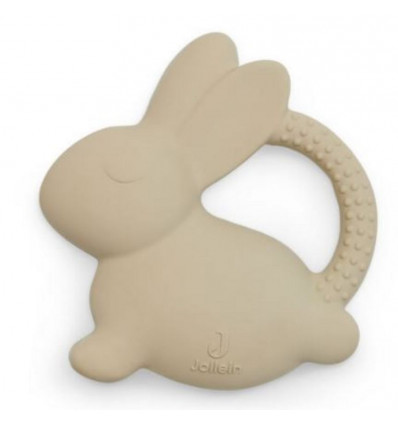 BIJTRING RUBBER BUNNY NOUGAT 22