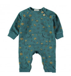 MAX PRINT FLEECE PLAYSUIT GREEN 1/3M 21