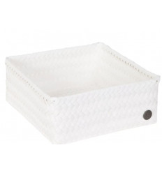 SMALL SQUARE OPEN BASKET WHITE