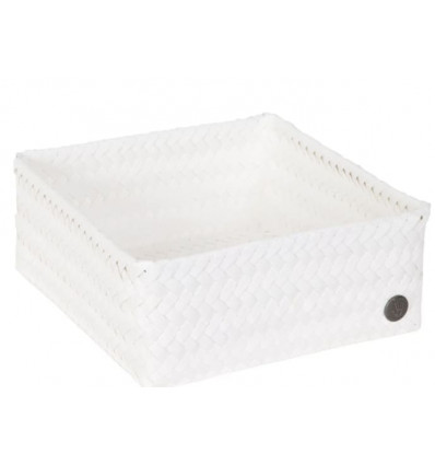 SMALL SQUARE OPEN BASKET WHITE