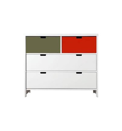 COMMODE MIX & MATCH LUXE 2 BAKJES/2 LADEN WIT (EXCL. 2 BAKKEN 3546XX) 82 .