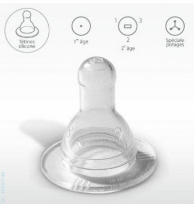 LOT 2 TETINES SILICONE 2EME AGE 20
