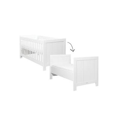 COTBED 70X140 BASIC WOOD WHITE WASH 82