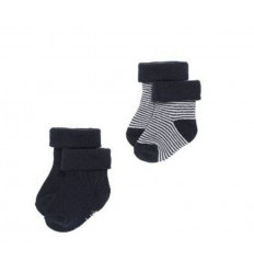 B SOCKS 2PCK GUZZ NAVY 0-3M 21