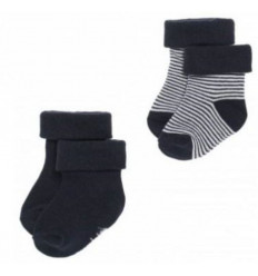 B SOCKS 2PCK GUZZ NAVY 3-6M 21