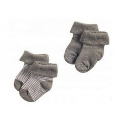 B SOCKS 2PCK GUZZ ANTHRACITE MEL 0-3M 21