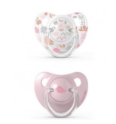 MEMORIES SPEEN SIL FLAT 0/6M PINK DUO 23