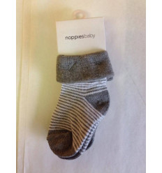B SOCKS 2PCK GUZZ ANTHRACITE MEL 3-6M 21