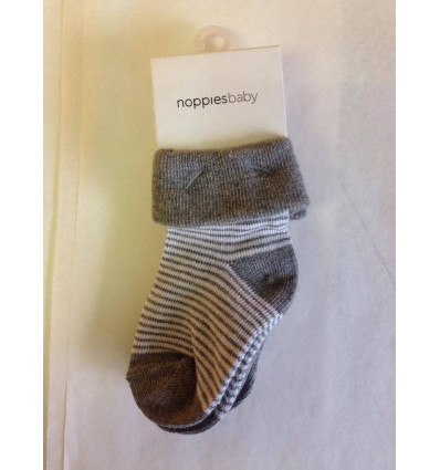 B SOCKS 2PCK GUZZ ANTHRACITE MEL 3-6M 21