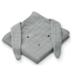 HANNAH MUSLIN CLOTH 2P RABBIT/BLU FOG 21