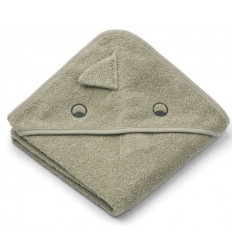 ALBERT HOODED TOWEL DINO/MIST 21