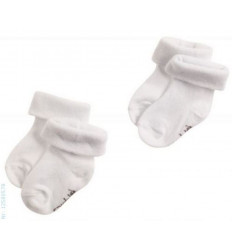 U SOCKS 2PCK BEEF WHITE 3-6M 21