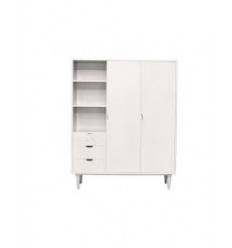 KENNEDY BLANC/NOIR ARMOIRE 2 PORTES 3