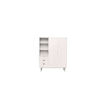 KENNEDY BLANC/NOIR ARMOIRE 2 PORTES 3