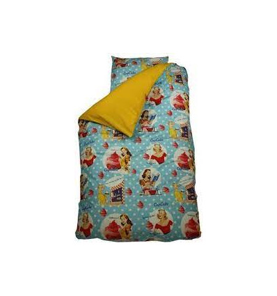 HOUSSE COUETTE 140X220 FIFTIES BLEU 3
