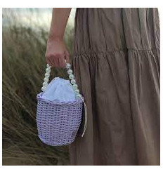 CECINA SMALL ROUND BASKET LAVENDER 3