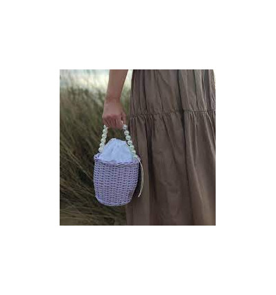 CECINA SMALL ROUND BASKET LAVENDER 3