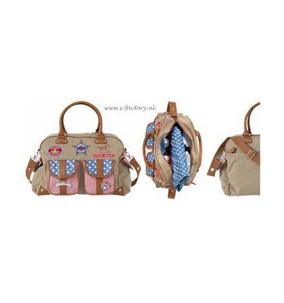 BIG BACKPACK BOYS COWBOY BADGES BLUE 3