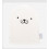 WASH CLOTH BEAR WHITE