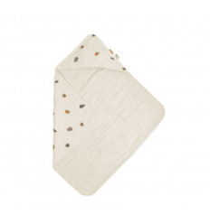 HOODED TOWEL SEA FRIENDS BEIGE 22