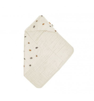 HOODED TOWEL SEA FRIENDS BEIGE 22