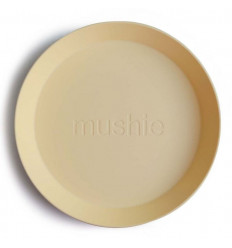 PLATES ROUND PALE DAFFODIL (2 PCS) 24