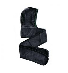 HOODIESJAAL VELOURS MARINEGRIJS / GROEN