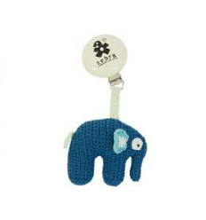 CROCHET CLIP-ON PRAM TOY PETROL 62